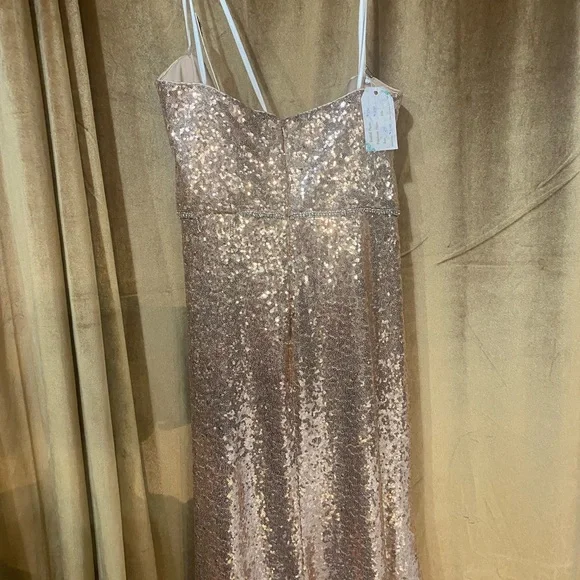 Elegant Strapless Sequin Dress - Picture 8 of 8
